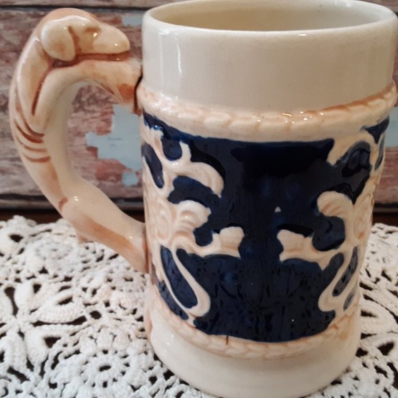 4 Western Scene Steins With Dog Handle - Yamaka - Picture 4 of 6